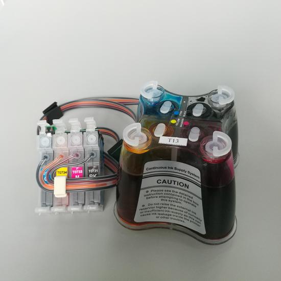 kontinuierliches tintenversorgungssystem (ciss) für epson t13 / t22e / tx121 tintenstrahldrucker 